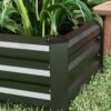 Outsunny Hochbeet 2er – Set, Pflanzkasten, Blumenkasten, rostfrei Pflanzkübel für Terrasse