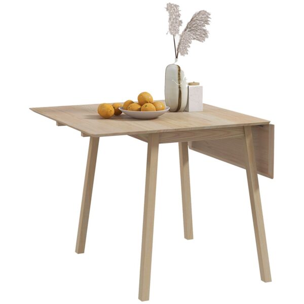HOMCOM Esstisch klappbar, Küchentisch für 2 – 4 Personen, Klapptisch Holz Natur