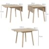 HOMCOM Esstisch klappbar, Küchentisch für 2 – 4 Personen, Klapptisch Holz Natur