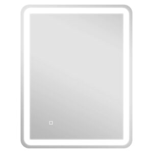 HOMCOM LED-Bad-Spiegel silber B/H/L: ca. 60x4x80 cm