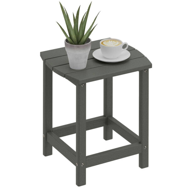 Outsunny Beistelltisch grau Kunststoff B/H/L: ca. 37x46x48 cm
