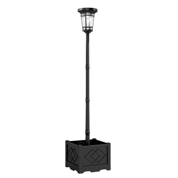 Solarleuchte schwarz Kunststoff B/H/L: ca. 41,5x195x41,5 cm Solarleuchte schwarz Kunststoff B/H/L: ca. 41,5x195x41,5 cm