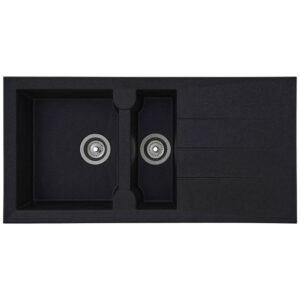 Respekta Einbauspüle Alineo 100 x 50 S schwarz Quarzolite B/H/T: ca. 100x21x50 cm