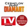 Ceraflon Diamant Antihaft XXL Aluguss-Pfanne, ca. Ø 24 cm – Blau