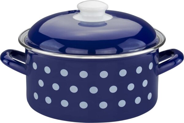CASA ROYALE Fleischtopf "Dots", Ø ca. 20 cm – Blau