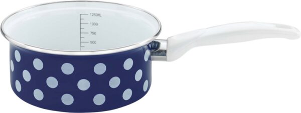 CASA ROYALE Stielkasserolle "Dots", Ø ca. 16 cm – Blau
