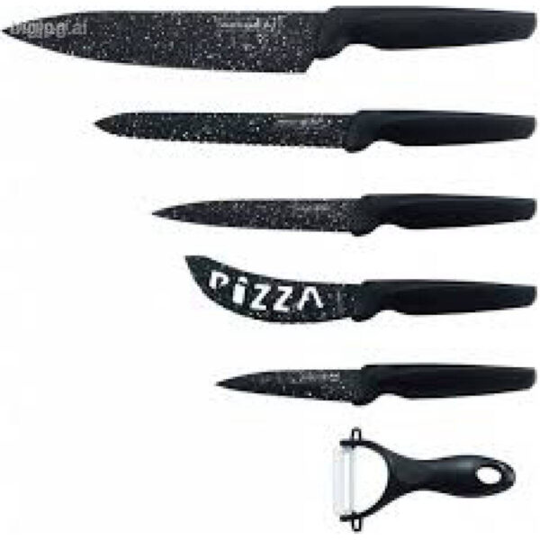 Royalty Line Küchenmesserset schwarz Kunststoff 5 tlg.
