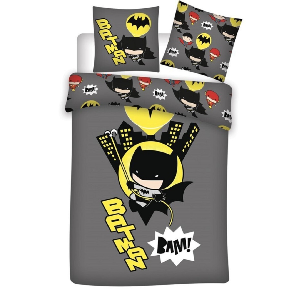 Batman Bettwäsche-Set – 140×200 cm Bettbezug & 63×63 cm Kissenbezug