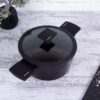 Berlinger Haus BH/7086 Monaco Collection Kasserolle in Schwarz mit Deckel Topf Durchmesser 20 cm