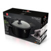 Berlinger Haus BH/7086 Monaco Collection Kasserolle in Schwarz mit Deckel Topf Durchmesser 20 cm