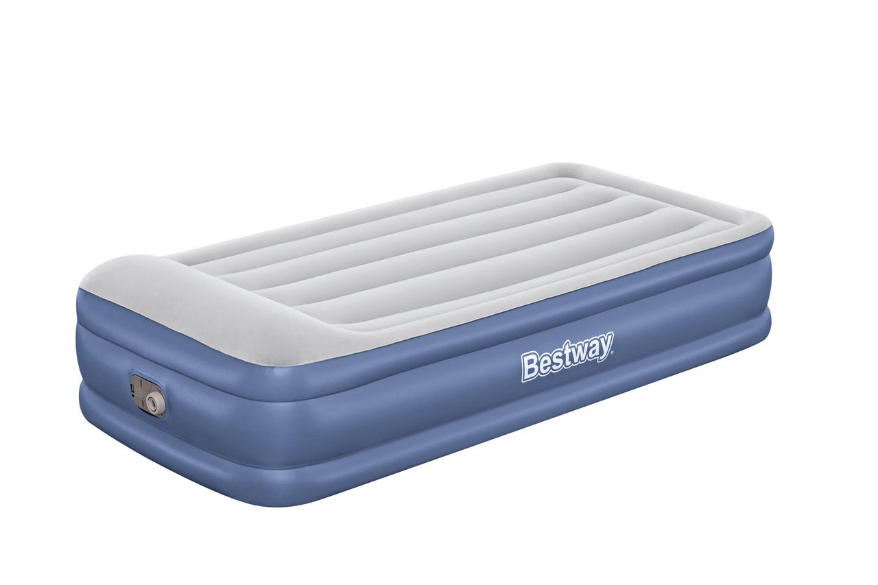 Bestway TriTech Single – Luftbett mit antimikrobieller Oberfläche & integrierter Elektropumpe 191 x 97 x 46 cm
