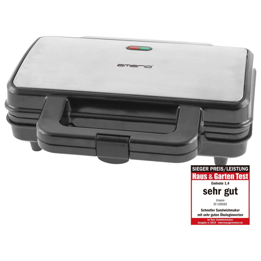 Emerio Sandwichtoaster ST-109562.21 schwarz silber Metall Kunststoff B/H/L: ca. 24x10x29 cm