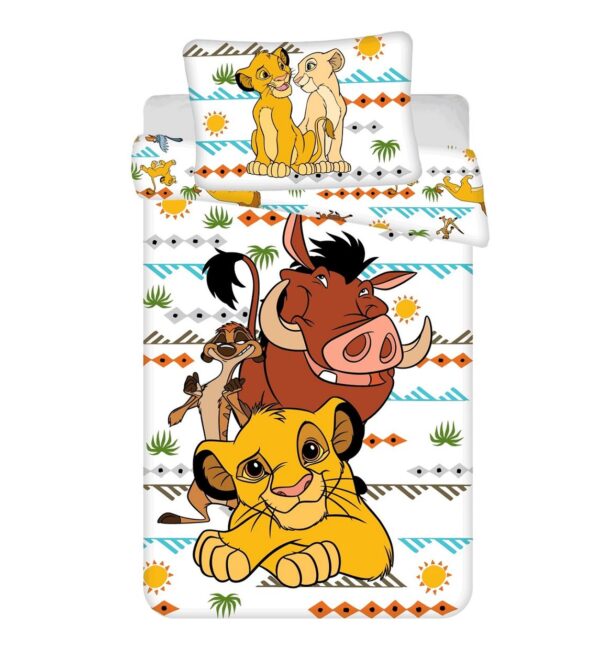 Disney Lion King Kuschelige Bettwäsche aus Baumwolle, 140x200 cm & 70x90 cm