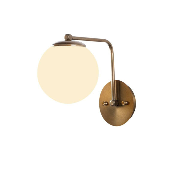 Opviq Wandleuchte Daisy gold Metall Glas B/H/T/L: ca. 26x22x26x15 cm E27 1 Brennstellen