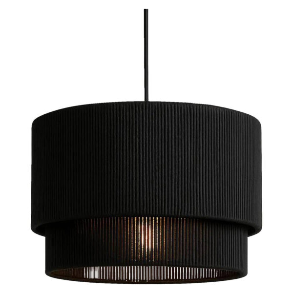 Opviq Pendelleuchte schwarz Kunststoff B/T/L: ca. 35x35x35 cm E27 1 Brennstellen