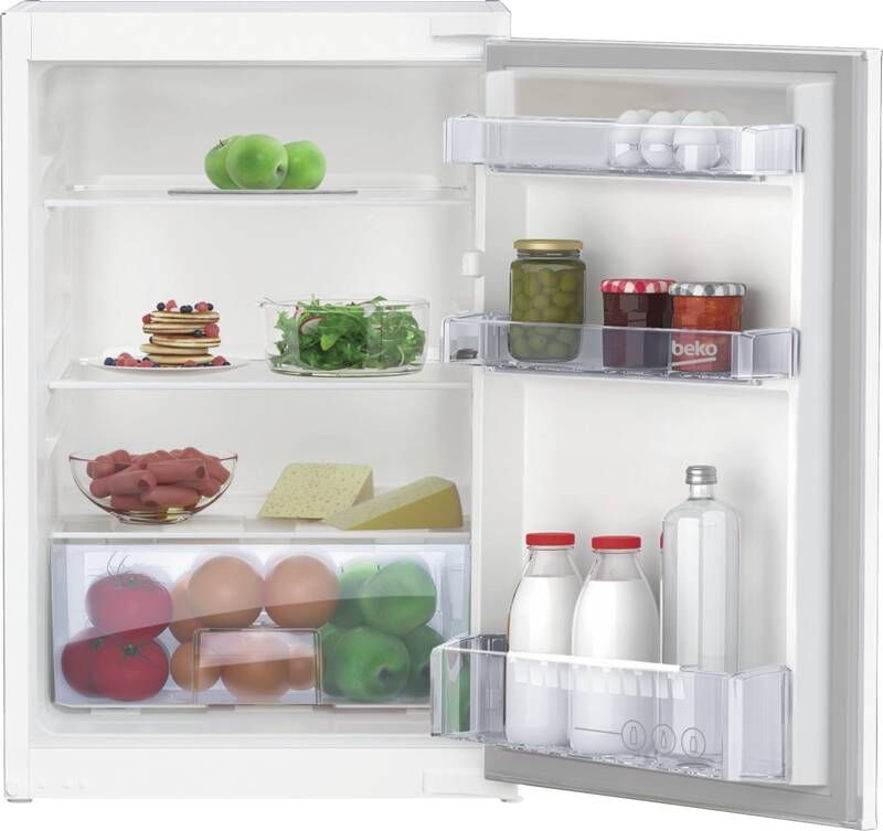 Beko B1804N Tischkühlschrank mit Schlepptürtechnik, 126L Einbaugerät, EEZ: E