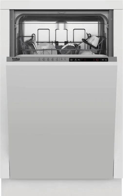 Beko DIS35023E Einbaugeschirrspüler Vollintegrierbar, 45cm – 10 MG Einbaugerät, EEK:E