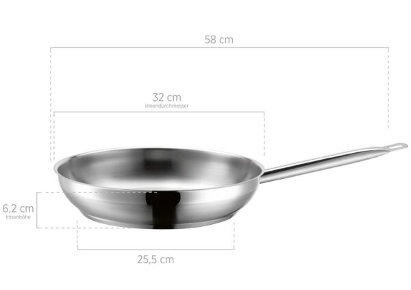 Mäser Serie PROFESSIONAL, bratpfanne 32cm Edelstahl