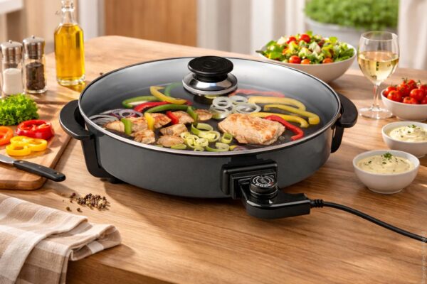 9004489121318-2 SILVA HOMELINE Party-/ Pizzapfanne, 1500 W, Ø 32cm