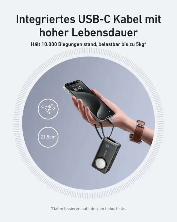 Anker MagGo Powerbank (10000mAh, 35W, für Apple Watch) – Bild 3