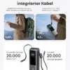 Anker Powerbank (25K, 165W, Integriertes + einziehbares Kabel) – Bild 3