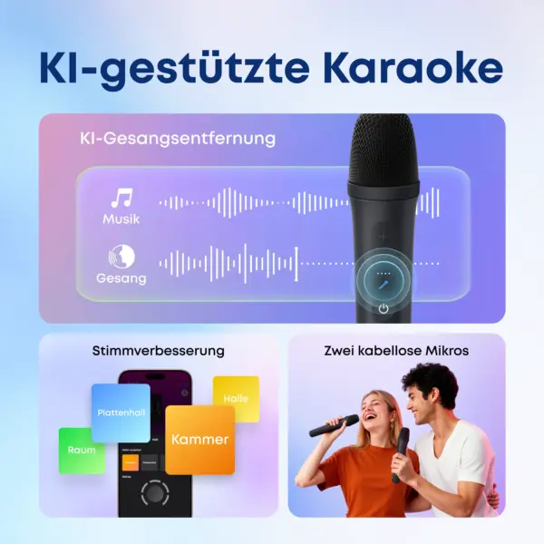Rave 3S | KI Karaoke Party-Lautsprecher mit 200W Sound – Bild 4 Rave 3S | KI Karaoke Party-Lautsprecher mit 200W Sound – Bild 4