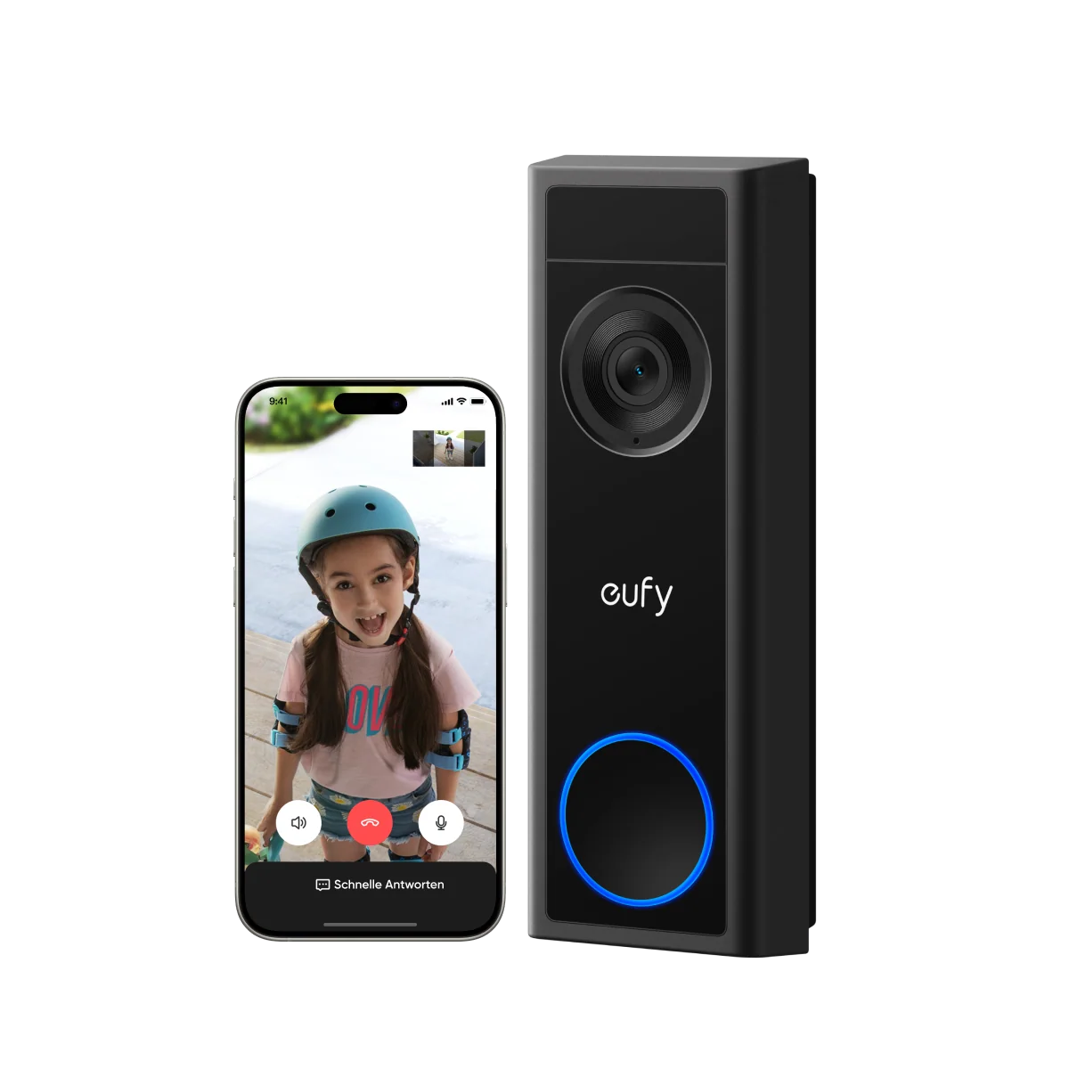Anker eufy Türklingel mit Kamera C31, 2K FHD und duale Stromoptionen