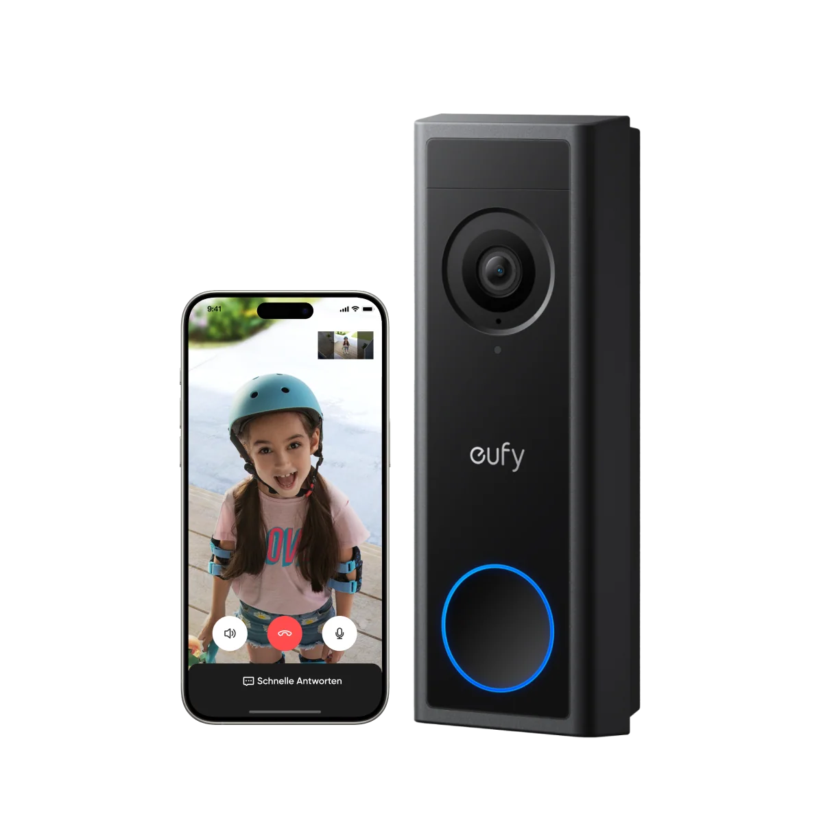 Anker eufy Türklingel mit Kamera C30, 2K FHD und lokaler Speicher