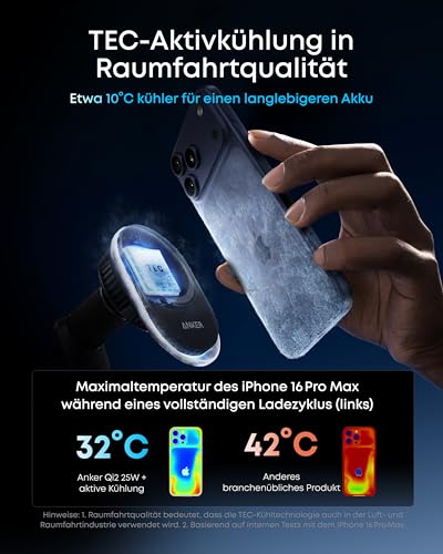 Anker Prime Kabelloses Kfz-Ladegerät (MagGo, AirCool, Pad) – Bild 3 Anker Prime Kabelloses Kfz-Ladegerät (MagGo, AirCool, Pad) – Bild 3