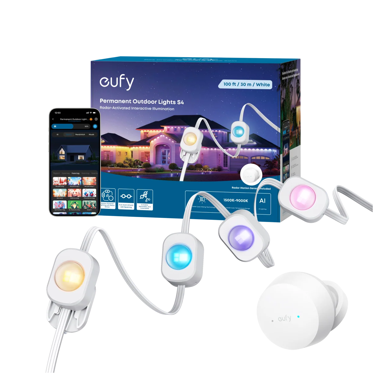 Anker eufy Festinstallierte Outdoor-Lichterkette S4