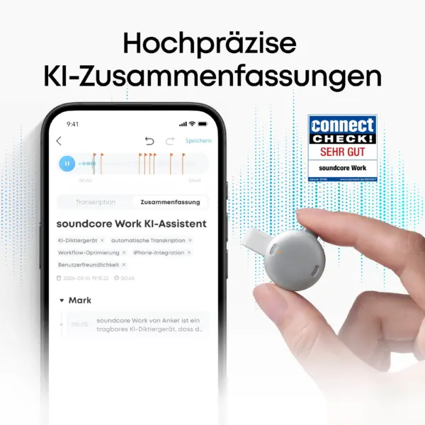 soundcore Work | KI-Sprachrekorder