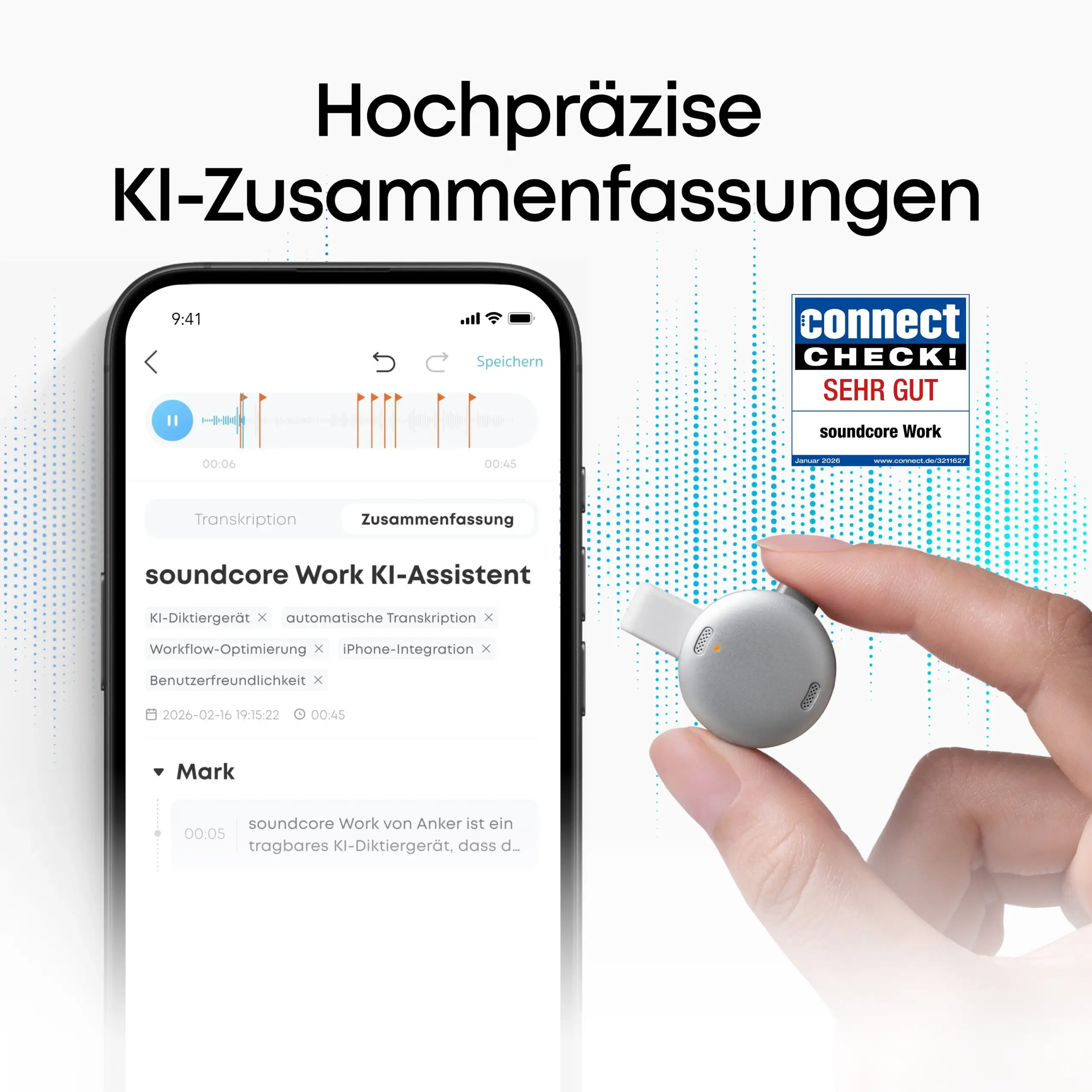 soundcore Work | KI-Sprachrekorder