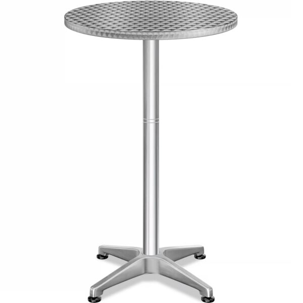 Stehtisch Ø60cm Alu höhenverstellbar Silber – Bild 2 Stehtisch Ø60cm Alu höhenverstellbar Silber – Bild 2
