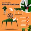 Faltpavillon 3x3m Pop-Up Grün Schnellaufbau UV-Schutz 50+ wasserdicht stabil – Bild 2