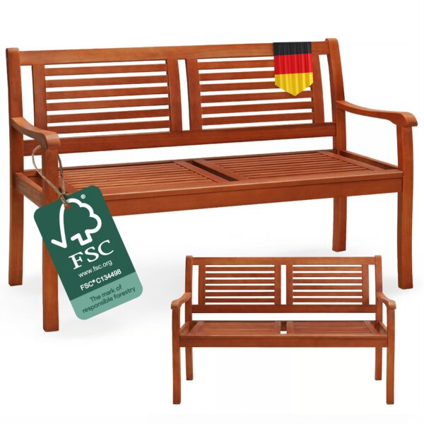 Gartenbank Eukalyptusholz 120x56x88cm FSC®-zertifiziert