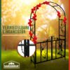 Rosenbogen Schwarz Metall 225x115x37cm – Bild 2