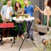 Stehtisch klappbar Kunststoff Ø72cm Weiß – Bild 2