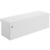Sitzbank Weiß 115x38x38cm mit Stauraum faltbar Sitzbank Weiß 115x38x38cm mit Stauraum faltbar