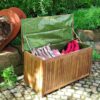 Gartenbox Akazienholz 115x50x59cm mit Innenplane wetterfest 205L – Bild 2