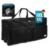XXL Reisetasche mit Trolleyfunktion 160L schwarz
