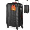 Hartschalenkoffer L Rollen 360º Reisekoffer 62L Schwarz ABS – Bild 2