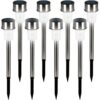 LED Solarleuchte 8er-Set Edelstahl 36,5cm