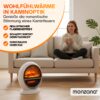 Heizlüfter Kaminfeuer Weiß 1500W – Bild 2
