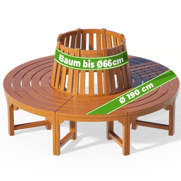 Baumbank Ø190cm Eukalyptusholz FSC®-zertifiziert – Bild 2 Baumbank Ø190cm Eukalyptusholz FSC®-zertifiziert – Bild 2