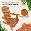 Liegestuhl Adirondack Akazienholz klappbar – Bild 2