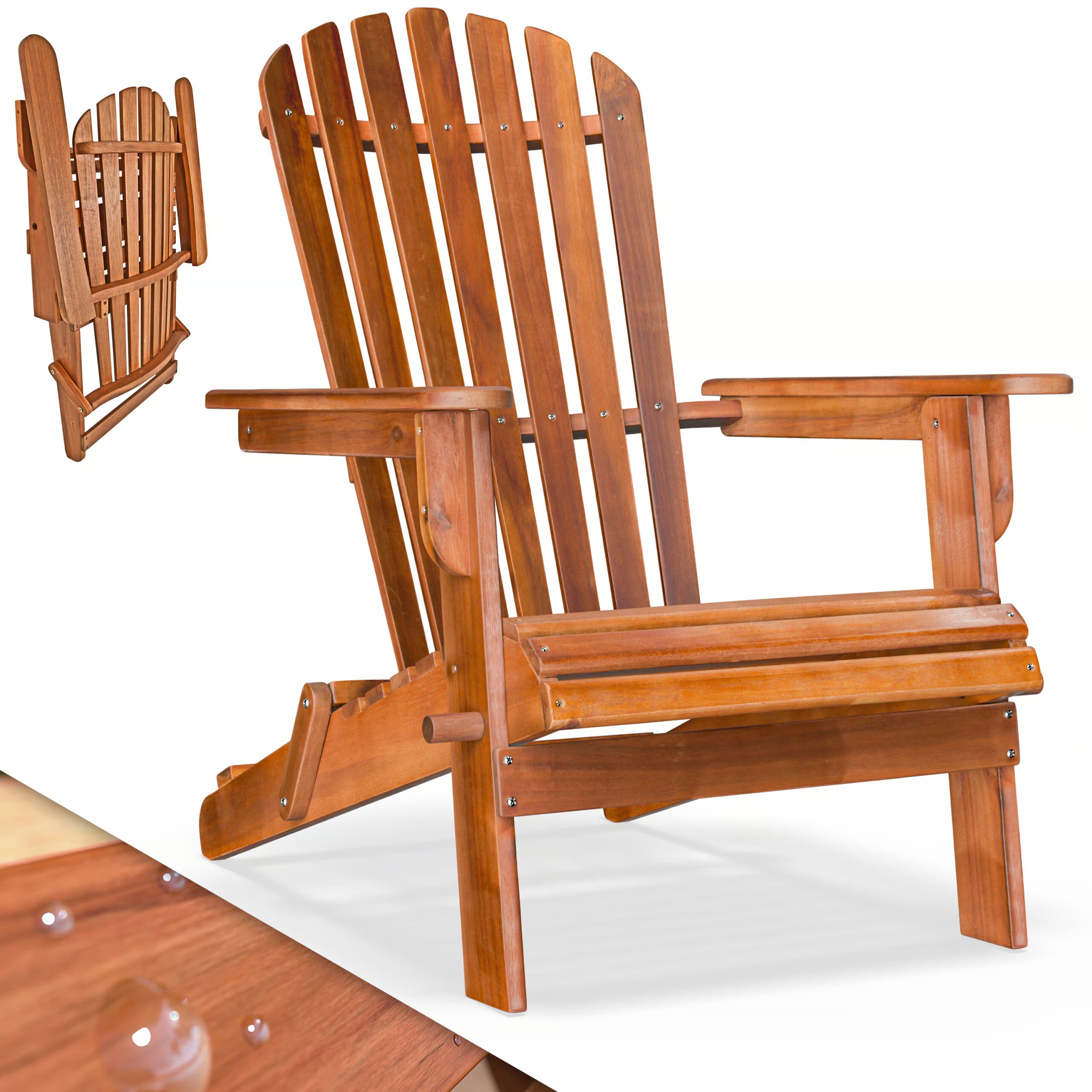 Liegestuhl Adirondack Akazienholz klappbar