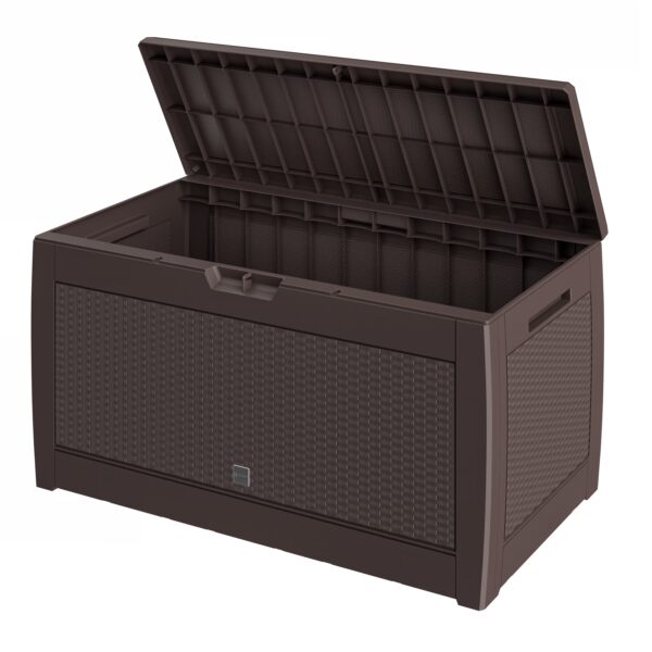 Gartenbox Rato 310L Braun Rattan Optik wasserdicht Gartenbox Rato 310L Braun Rattan Optik wasserdicht
