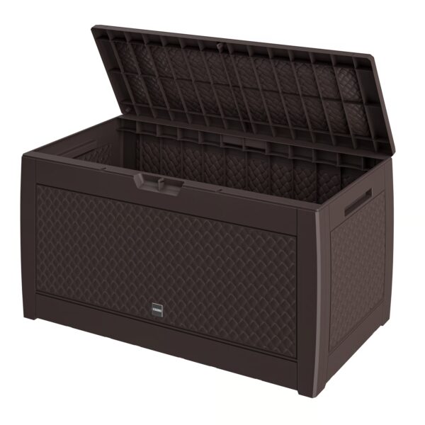 Gartenbox Matuba 310L Braun Flechtoptik wasserdicht