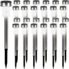 LED Solarleuchte 24er-Set Edelstahl 36,5cm