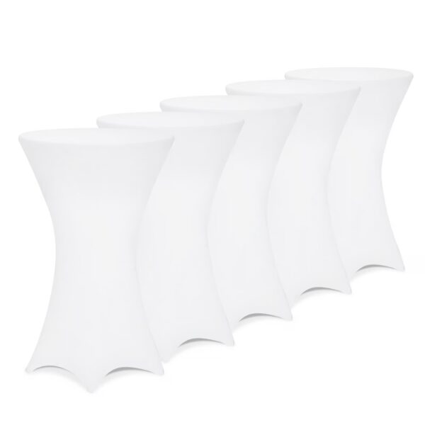 Stehtischhusse 5er-Set Weiß Ø60cm